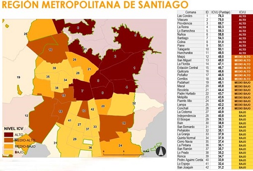 Ranking de calidad de vida urbana: Las Condes y Alto Hospicio en los extremos