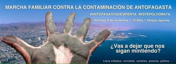 #EstePolvoTeMata organiza marcha masiva en Antofagasta