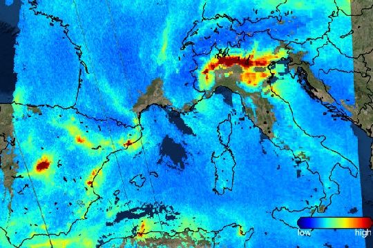 Agencia Espacial Europea muestra las primeras imágenes de contaminación en el planeta del programa Copérnico