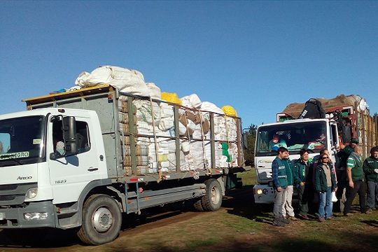 En San José de la Mariquina se recolectaron casi 3 mil kilos de envases plásticos de fitosanitarios