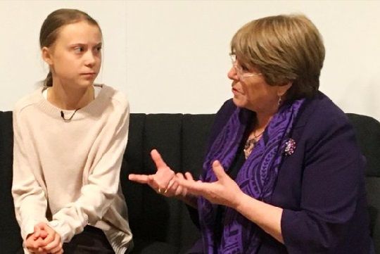 Michelle Bachelet tras reunión con Greta Thunberg: «tuvimos una conversación inspiradora»
