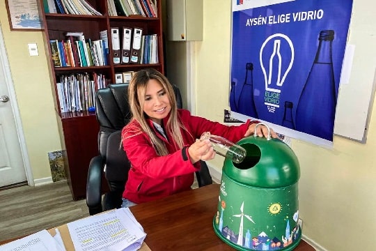 Campaña busca recolectar 250 toneladas de vidrio en Región de Aysén
