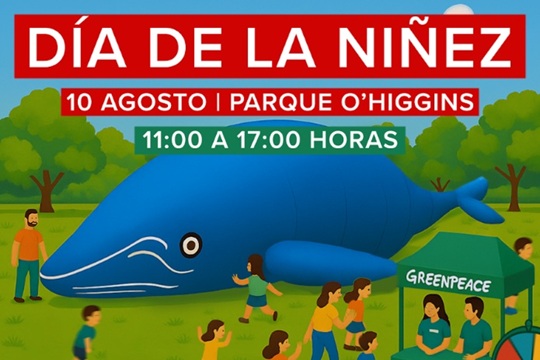 Greenpeace invita a vivir una experiencia gigante por las ballenas en el Parque O’Higgins